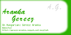 aranka gerecz business card